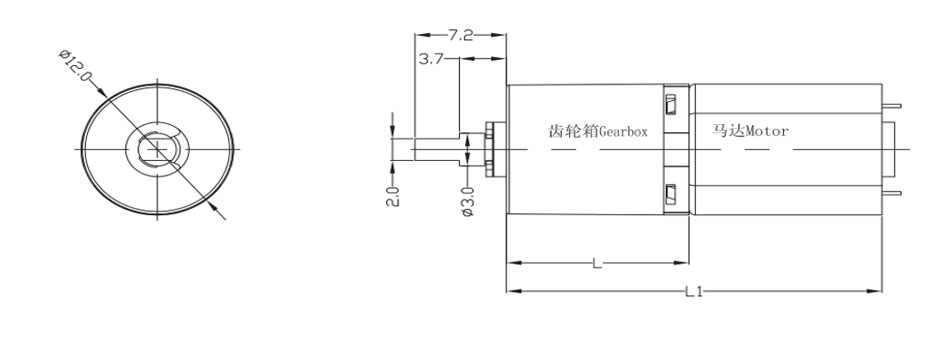 One stage planetary gearbox